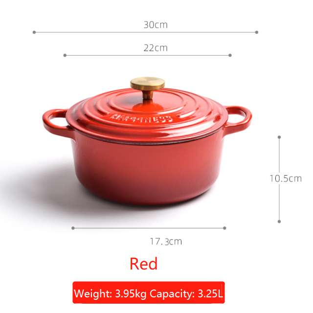 Enamel Cast Iron Pot Cast Iron Casserole/French Oven - 22 CM
