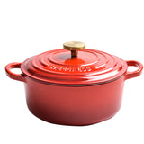 Enamel Cast Iron Pot Cast Iron Casserole/French Oven - 22 CM - Low Angle