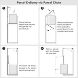 Big Outdoor Mailbox Parcelbox Pillar Letterbox 320x240x950 mm - 45-Degree Angle