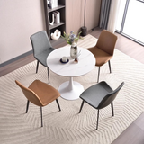 Celeste White Round Cafe Table - Top-Down View