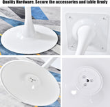 Celeste White Round Cafe Table - 45-Degree Angle