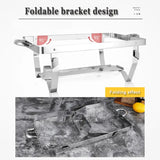 Chafing Dish Food Warmer Stove 11L 2 Compartment - 45-Degree Angle