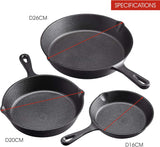 Cookware Sets Frying Cast Iron Pans Cast Iron Dish 16/20/26cm - Side View