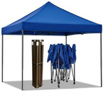Portable Water-Resistant Gazebo 2x2 M - Blue / With Sidewalls