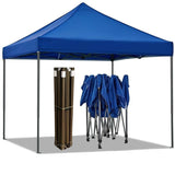 Portable Water-Resistant Gazebo 2x2 M - Blue / With Sidewalls