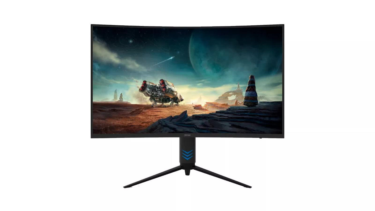 QMAX 27 Gaming Monitor Curved QHD 165Hz 2560*1440p 1ms with Build in Speakers Height Adjustable