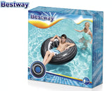 Bestway Inflatable 1.19m High Velocity Tire Tube Pool Float - 45-Degree Angle