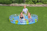Bestway 1.83m x H33cm Deep Dive 3-Ring Inflatable Play Pool - Top-Down View