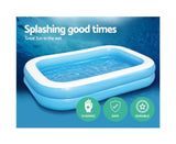 Bestway 2.62m x 1.75m x 51cm Blue Rectangular Family Pool - Top-Down View