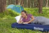 Bestway 1.85m x 76cm x 22cm Air Mattress Jr.Twin Indoor/Outdoor Heavy Duty Durable Camping - Top-Down View
