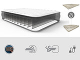 Bestway 2.03m x 1.52m x 36cm Tritech Fashion Flock comfortable inflatable Air Mattress Queen Built-in AC Pump - Top-Down View