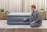 Bestway 2.03m x 1.52m x 51cm Tritech Air Inflatable Mattress Queen Built-in AC Pump - Front View