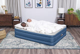 Bestway 2.03m x 1.52m x 46cm Fortech Snugable Top Air Inflatable Mattress Queen Built-in AC Pump - Side View
