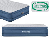 Bestway 2.03m x 1.52m x 46cm Fortech Snugable Top Air Inflatable Mattress Queen Built-in AC Pump - Close-Up Angle