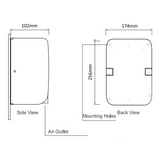 COMPACT Stainless Steel Hand Dryer 700W & 1000W - Front View