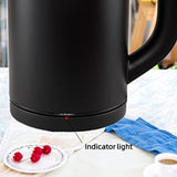 0.8L Stainless Steel Electric Kettle Black - 45-Degree Angle