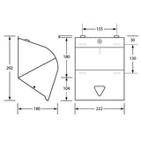 Stainless Steel Roll Towel Dispenser - Top-Down View