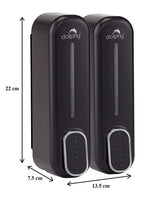 CLASSIC Dual Soap/Shampoo Dispenser 300ml -Black - Side View