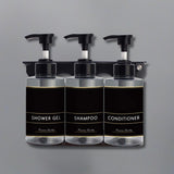 Liquid Soap Dispenser 300ml X 3 - Transparent - Front View