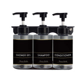Liquid Soap Dispenser 300ml X 3 - Transparent - Side View