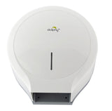 CLASSIC Jumbo Toilet Paper Roll Dispenser - White - Side View