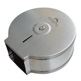 Stainless Steel Jumbo Toilet Paper Roll Dispenser - Front View