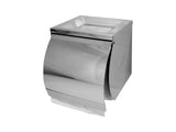 SS Single Toilet Roll Holder with Shelf - Front View
