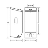 Double Toilet Roll Dispenser - Silver - Top-Down View