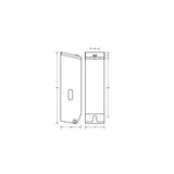 Triple Toilet Roll Dispenser - Silver - Side View