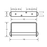Stainless Steel Toilet Roll Holder - Side View