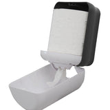 Center-Pull Paper Dispenser - White - Side View