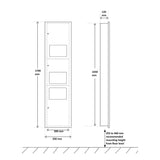 3-in-1 Washroom Recessed Panel - Front View