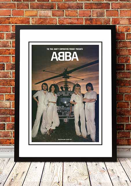 Abba 'Australian Tour' In Store Poster 1977 - Framed A3