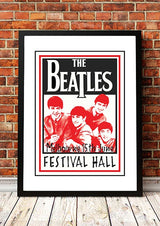 The Beatles 'Festival Hall' Melbourne, Australian Tour Poster 1964 - Framed A1