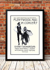 Fleetwood Mac / Santana 'Sydney Showground' Poster 1977 - Framed A3