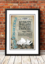 Foo Fighters 'Acoustic Concert' Sydney, Australian Tour Poster 2006- Framed A4