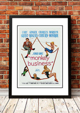 Marilyn Monroe ??onkey Business??Framed Movie Poster! - Framed A3