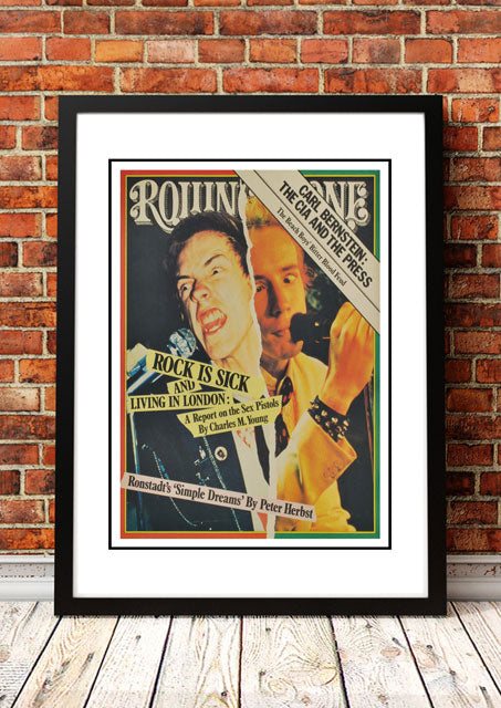 Sex Pistols' Rolling Stone Magazine Cover! - Framed A3