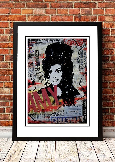 Amy Winehouse 'Art' Poster - Framed A3