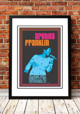 Aretha Franklin ??illmore West??San Francisco, USA Concert Poster 1971 - Framed A3