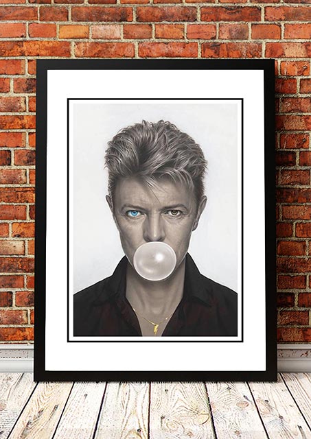 David Bowie ??ubblegum??Pop Art Poster - Framed A3