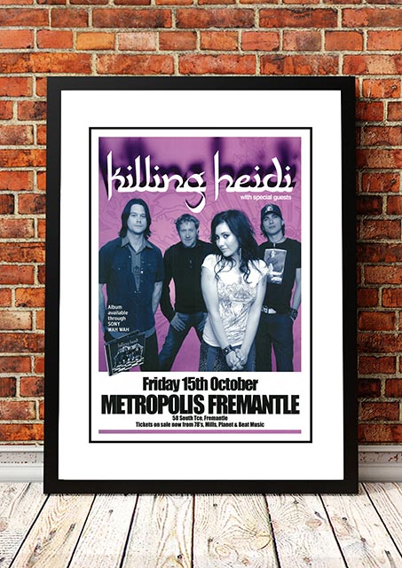 Killing Heidi ??etropolis??Fremantle, Australia Concert Poster 2004 - Framed A2