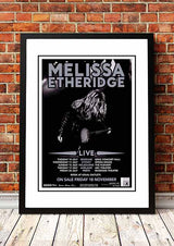 Melissa Etheridge ??he Road Less Travelled??Australian Tour Poster 2012 - Framed A4