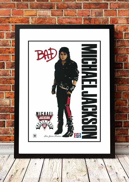 Michael Jackson ??ad??Australian Tour Poster 1987 - Framed A2