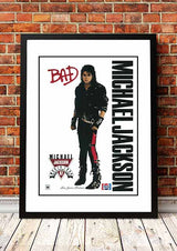 Michael Jackson ??ad??Australian Tour Poster 1987 - Framed A4