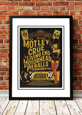 Motley Crue 'Blackjack??Perth, Australia Concert Poster 2005 - Framed A4