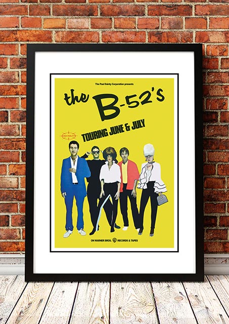 The B-52?? ??ustralian Tour??Poster 1980 - Framed A4