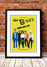 The B-52?? ??ustralian Tour??Poster 1980 - Framed A4