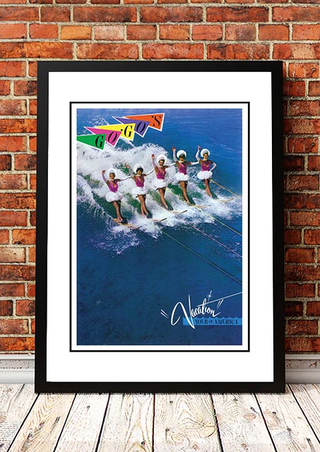 The Go Go?? ??acation??World Tour Poster 1982 - Framed A4