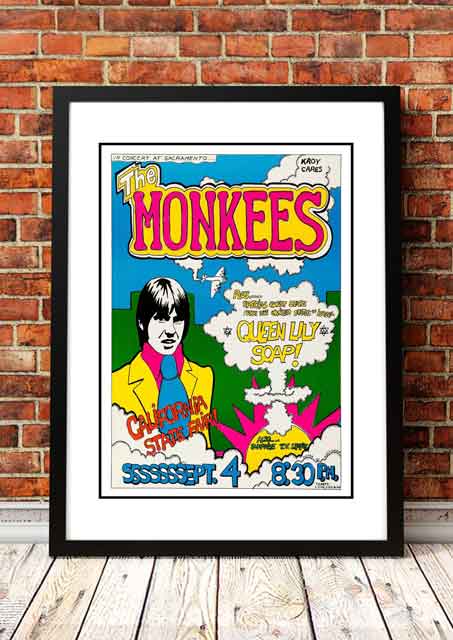 The Monkees ‘California State Fair’ Sacramento, USA Concert Poster 1969 - Framed A3